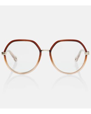 Chloé Runde Brille - Braun