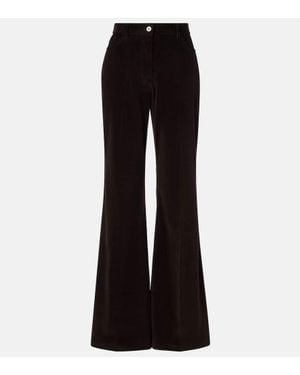 Ferragamo Schlaghose Aus Baumwoll-Cord - Schwarz