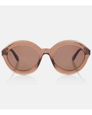 Alaïa Occhiali Da Sole Rotondi - Marrone