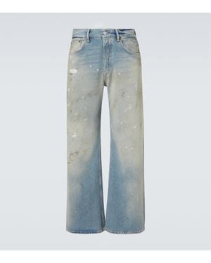 Acne Studios 2021M Distressed Wide-Leg Jeans - Blue