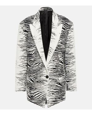 The Attico Blazer Glen Aus Jacquard - Weiß