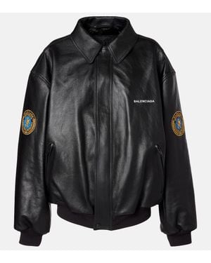 Balenciaga Lederjacke Taxi - Schwarz