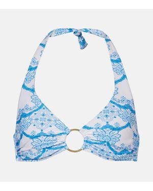 Melissa Odabash Brussels Printed Bikini Top - Blue