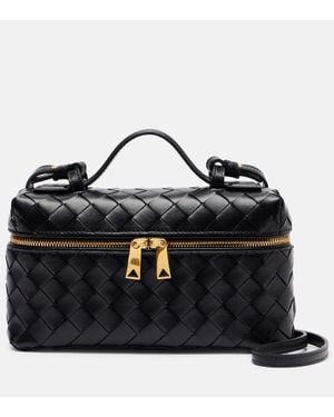 Bottega Veneta Bang Bang Intrecciato Leather Vanity Bag - Black