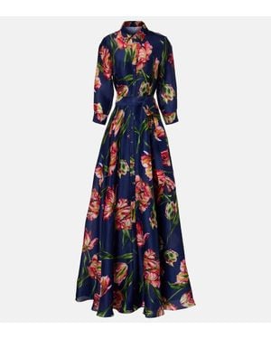 Carolina Herrera Abito Lungo - Blu