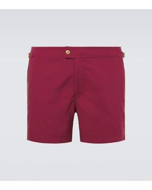 Tom Ford Badeshorts Aus Popeline - Pink