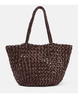 The Row Estelle Raffia Tote Bag - Brown