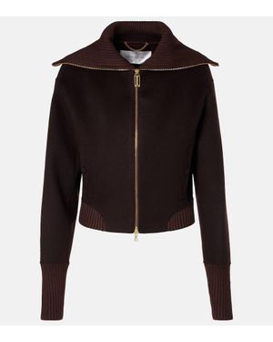 Victoria Beckham Chaqueta Bomber De Lana Y Cachemir - Negro