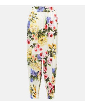 Dolce & Gabbana Ballonhose Gartenprint - Weiß