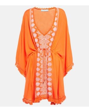 Melissa Odabash Isabelle Embroidered Minidress - Orange