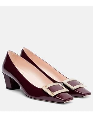 Roger Vivier Belle Vivier 45 Patent Leather Court Shoes - Brown