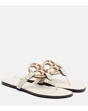 Tory Burch Sandalias Miller De Piel - Blanco