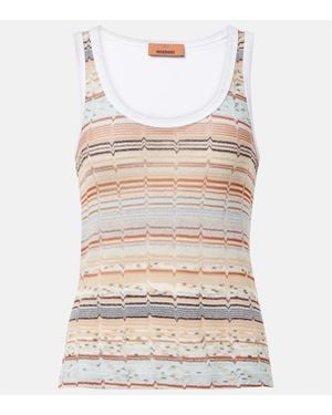 Missoni Wave Jersey Tank Top - White