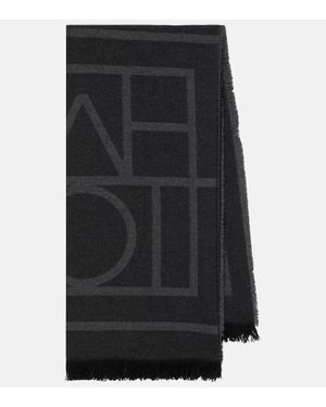 TOTEME Schal Monogram Aus Wolle Und Kaschmir - Schwarz