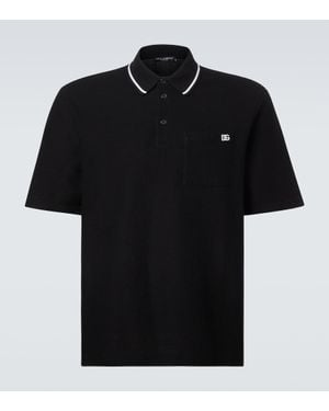 Dolce & Gabbana Polohemd Dg Aus Baumwolle - Schwarz