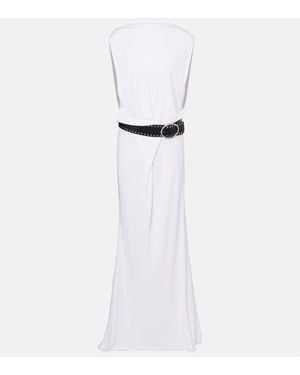 Christopher Esber Belted Draped Jersey Maxi Dress - White