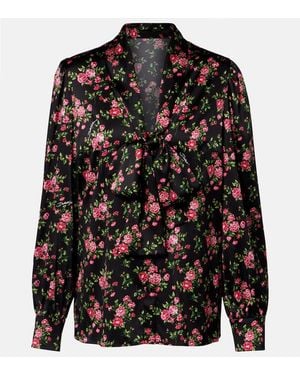 Dolce & Gabbana Schluppenbluse Aus Satin - Schwarz