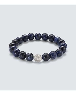 Sydney Evan 14Kt Beaded Bracelet With Diamonds - Blue