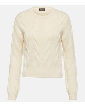 Loro Piana Cable-Knit Cashmere Jumper - Natural