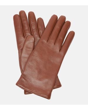 Saint Laurent Handschuhe Aus Leder - Braun