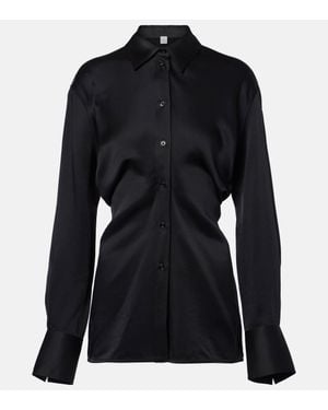 TOTEME Slouch Satin Shirt - Black