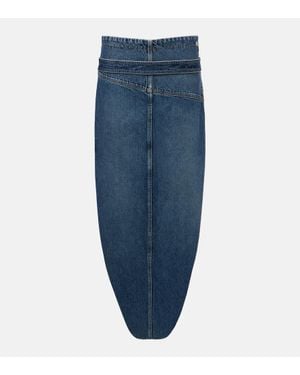 Jean Paul Gaultier Midirock Aus Denim - Blau