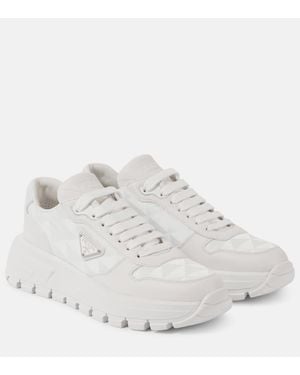 Prada Prax One Leather-Trimmed Trainers - White