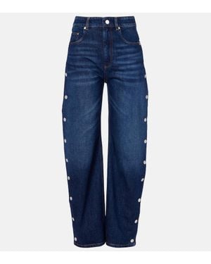 Sportmax High-Rsie Wide-Leg Jeans - Blau