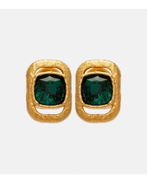 Oscar de la Renta Crystal-Embellished Earrings - Metallic