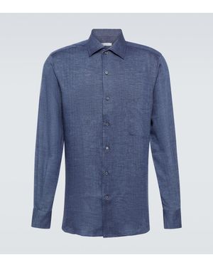 Loro Piana Andre Linen Shirt - Blue