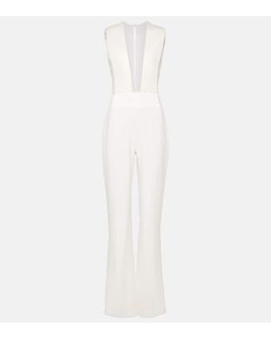 Galvan London Bridal Soho Flared Jumpsuit - White