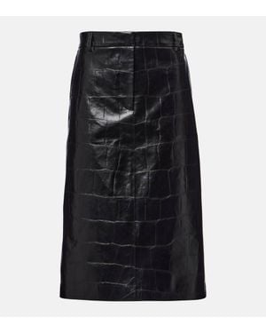 Stella McCartney Bleistiftrock Croco - Schwarz