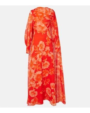 Erdem Robe Aus Seide - Rot