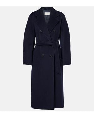 Max Mara Madame Wool And Cashmere Wrap Coat - Blue