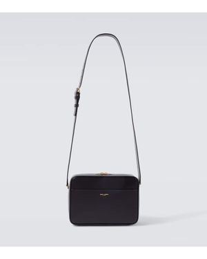 Saint Laurent Funda Para Camara Paris De Piel - Blanco