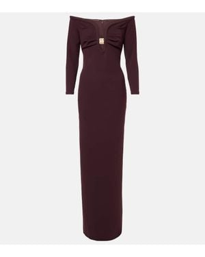 Roland Mouret Embellished Cady Gown - Purple