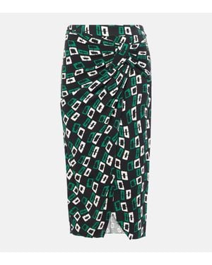 Diane von Furstenberg Bedruckter Midirock Willow - Grün