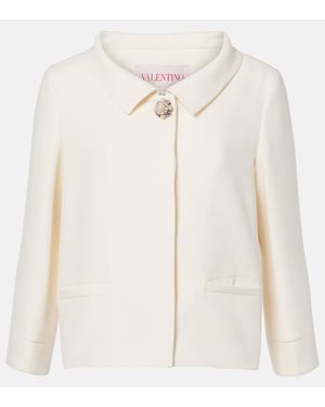 Valentino Crepe Couture Jacket - White