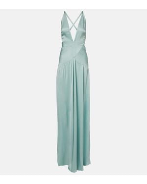 Tom Ford Robe Aus Seidensatin - Blau