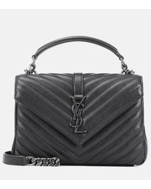 Saint Laurent Bolso Al Hombro College Medium De Piel - Negro