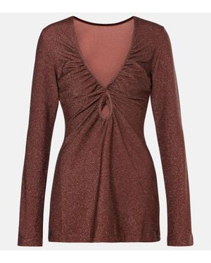 Johanna Ortiz Top En Lame - Rouge