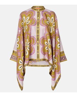 La DoubleJ Foulard Printed Silk Twill Shirt - Metallic