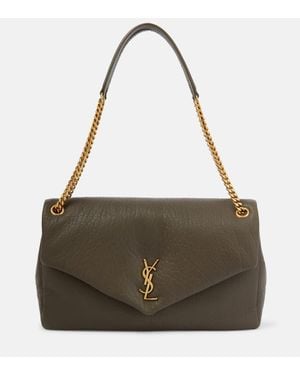 Saint Laurent Schultertasche Calypso Large Aus Leder - Grün