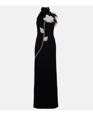 Rebecca Vallance Piero Chain-trimmed Crepe Gown in Black | Lyst