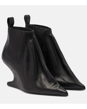 Rick Owens Botines De Piel - Negro