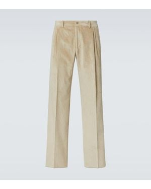 Canali Gerade Hose Aus Baumwoll-Cord - Natur
