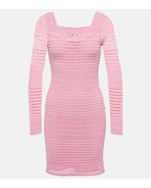 Tom Ford Minikleid Aus Haekelstrick - Pink