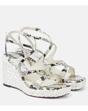 Jimmy Choo Alpargatas Con Cuna Ayla 85 De Piel - Metálico