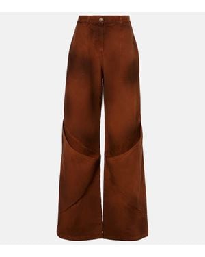 The Attico Jeans Anchos Oversized - Marrón