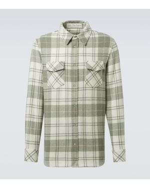God's True Cashmere Plaid Cashmere Shirt - Green